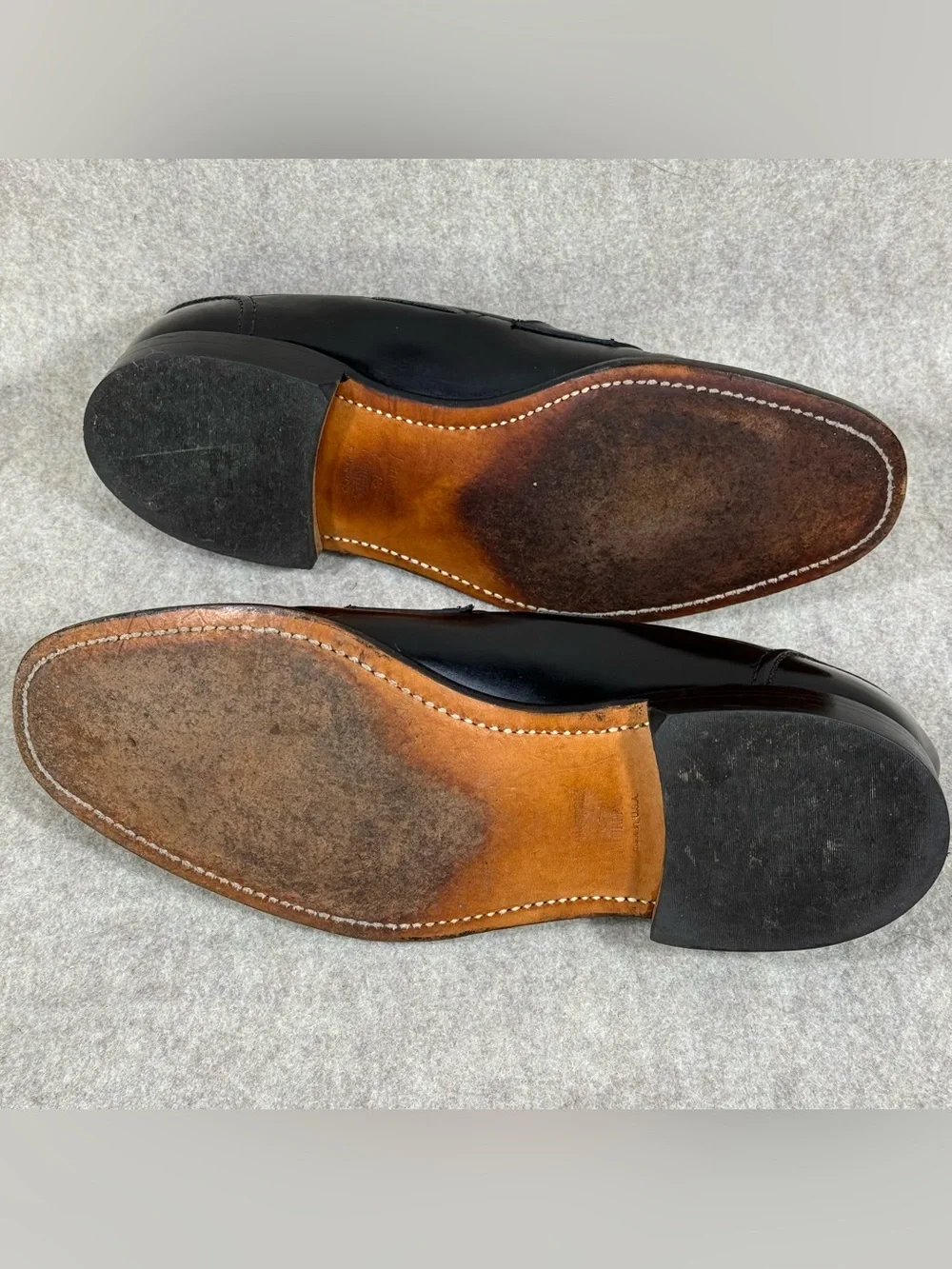 Vintage Johnston and Murphy “Limited” Black Leather Tassel Loafers Men’s Sz 9.5
